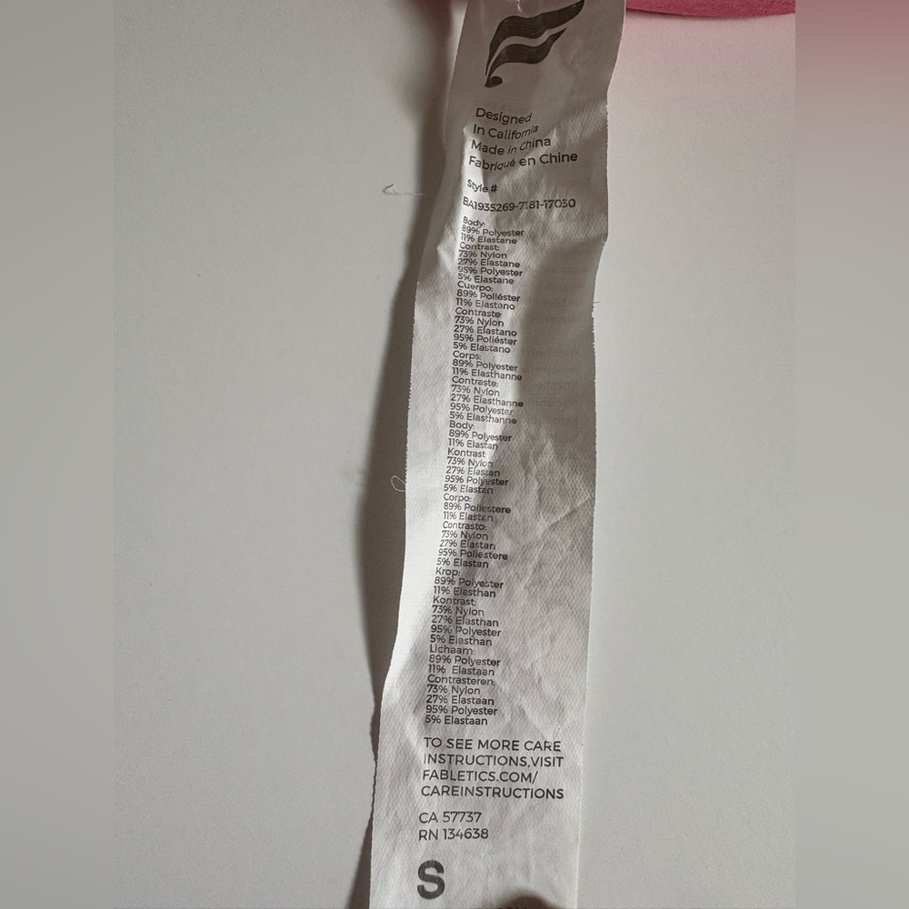 Fabletics Pink Sports Bra Racerback - Picture 4 of 4